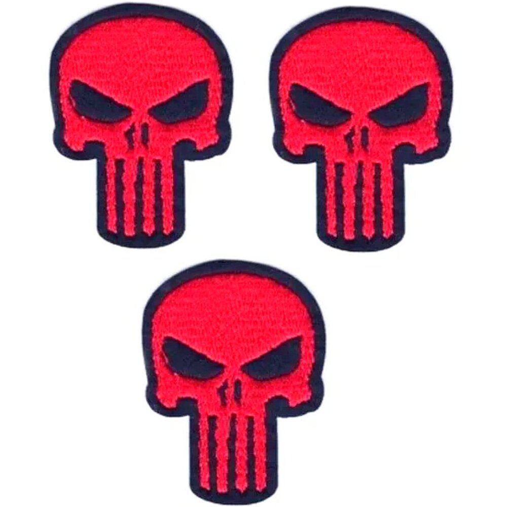 3-PACK THE PUNISHER MARVEL EMBROIDERED PATCHES IRON ON APPLIQUE BADGES 3PCS LOT